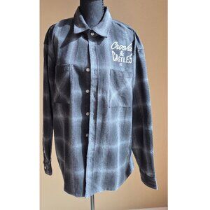 Crooks & Castles Plaid Button Down Shirt Men’s Streetwear Grunge